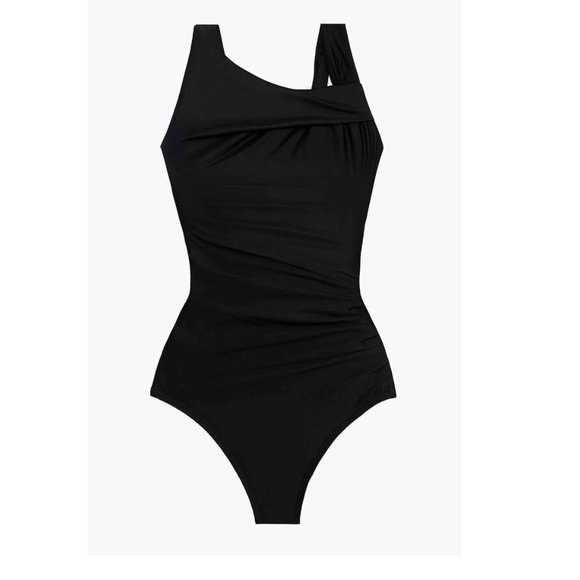 NWOT Miraclesuit Rock Solid Avra One Piece Swimsuit 6559040 Black 10 - Picture 3 of 5
